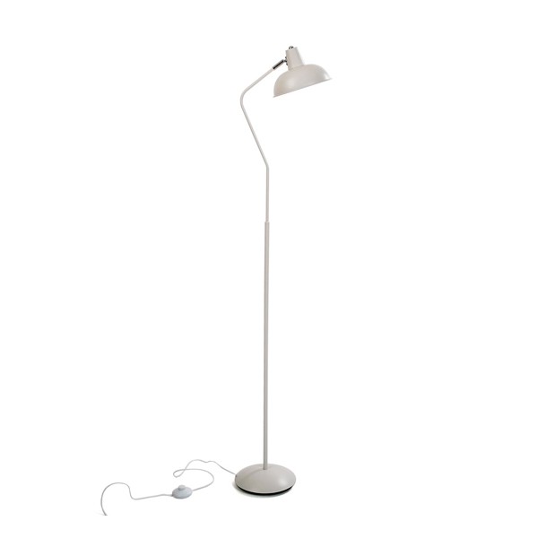 Lámpara de pie metálica industrial blanca 29,5x150h cm