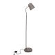 Lámpara de pie metálica industrial gris 35x142h cm