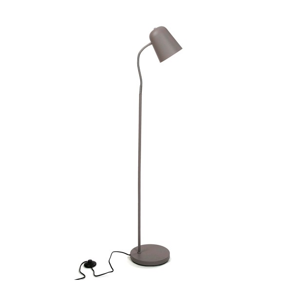 Lámpara de pie metálica industrial gris 35x142h cm