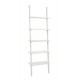 Estantería librería MDF blanca 5 baldas escalera Aramis 58x29x200h cm