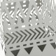 Paragüero metálico cuadrado blanco dibujo tribal 2 modelos 15,50x49cm
