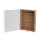 Caja con cuelga llaves con puerta madera blanca manchas azules y 6 colgadores Vivid Terrazzo 17x5x22h cm
