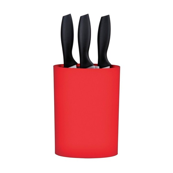 Taco bloque soporte para cuchillos tacoma rojo 16,5x7x22,3h cm