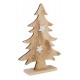 Figura navideña madera forma Pino con estrellas blancas