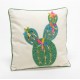 Cojín algodón con relleno cactus con abalorios 40x40 cm