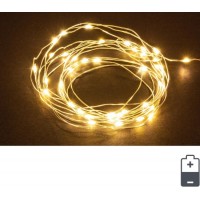 Cadena guirnalda luz navidad 30 luces micro-led color amarillo IP20