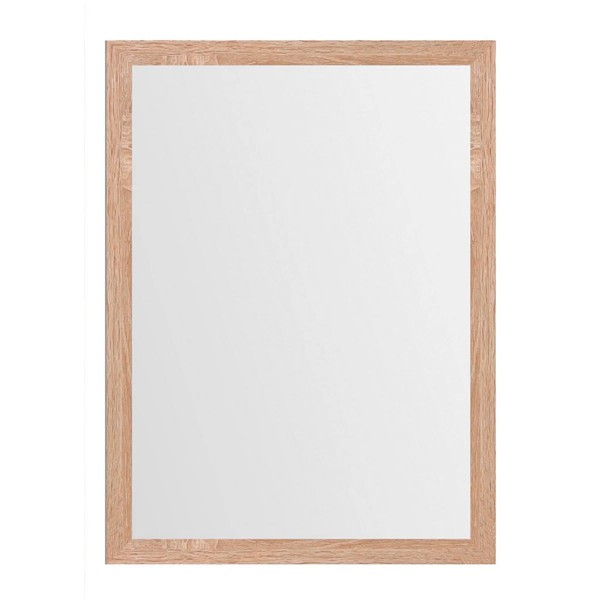 Espejo con marco mdf imitación madera clara 56x76h cm