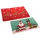 Felpudo rectangular navideño fibra de coco estampados Navidad rojo o verde 60x40 cm