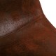 Pack 4 sillas de comedor patas metálicas tapizado efecto cuero marrón 44x52x86,5h cm