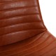Silla de comedor patas madera tapizado polipiel color cuero 49x54x80h cm
