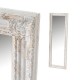 Espejo marco madera color blanco y dorado envejecido relieve clásico romántico 40x120h cm