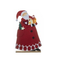 Figura fieltro Papa Noel con regalos 52x8x80h cm