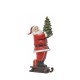 Figura Papa Noel en Trineo con árbol Navidad 9x6x19h cm