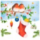 Servilletas papel navideñas estampado calcetines Stocking & Birds PPD 33x33cm