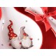 Reposa cuchara cerámica estampado Navidad Papa Noeles 2 modelos 12x23,5h cm