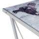 Mesa escritorio cristal templado estampado gris mapa 80x50x79cm