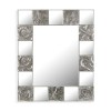 Espejo marco espejo y madera plateada barroco Milen 90x70 cm