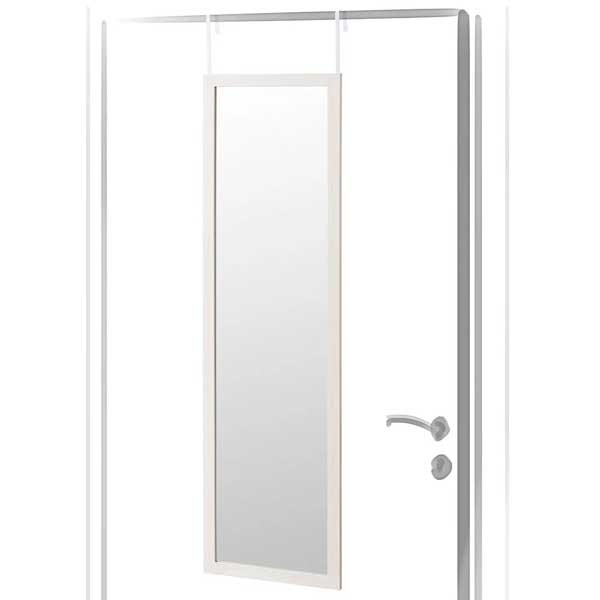 Espejo para puerta marco mdf color blanco 35x125cm