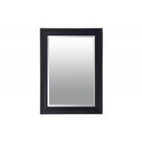 Espejo de pared marco negro 60x90h cm ext. 69x99h cm 