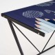 Mesa escritorio cristal templado estampado Lápices blanco y negro 120x60x75cm
