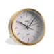 Reloj despertador redondo marco color dorado 9 cm