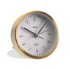 Reloj despertador redondo marco color dorado 9 cm