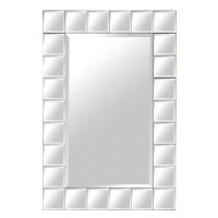 Espejo rectangular veneciano marco cuadrados espejos biselados 65x3x90h cm