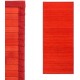 Alfombra para pasillo de tablillas bambú color rojo 75x175cm