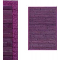 Alfombra tablillas bambú color violeta 60x90cm