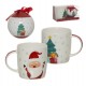 Set regalo con Bola de Navidad y Mug porcelana Papa Noel con árbol de Navidad
