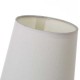 Lámpara de mesa base efecto madera y con pantalla textil blanca 13x34,5h cm