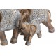 Figura Resina Tres Elefantes oscura 28,5x14x19,5 cm