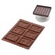 Molde silicona galletas chocolate + cortador rectangular Country Silikomart