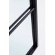 Espejo cuadrado estilo ventana marco metal negro 90x90 cm