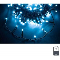 Cadena guirnalda luz navidad 96 luces led color blanco 5m interior/exterior IP44