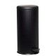 Cubo basura con pedal redondo metálico color negro 30L 20x65h cm