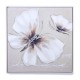 Lienzo cuadro mariposa blanca y beige marco blanco 2 modelos 63x63h cm