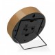Reloj despertador para mesa o pared marco color marrón esfera efecto madera 16,2 cm