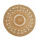 Alfombra redonda beige de yute con diámetro 120 cm y de la marca Andrea House.